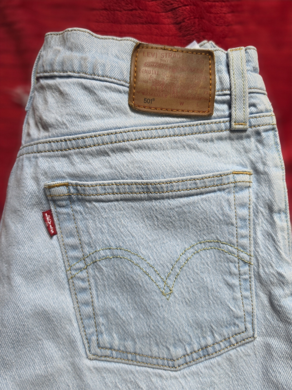 Levi's Light Wash 501 Back Pocket Jeans